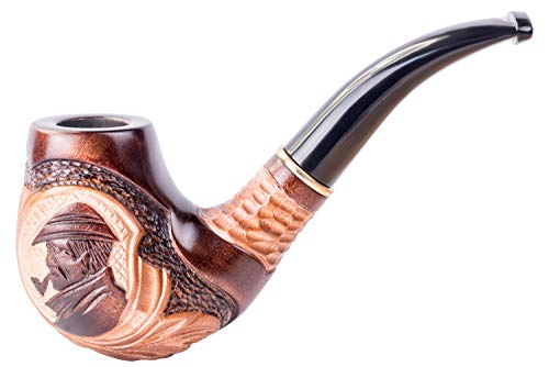 Dr. Watson - Pipa de Fumar de Madera del Tabaco, tallada a mano, se adapta al filtro de 9mm, viene con bolsa, en caja (Sherlock Holmes) Cover