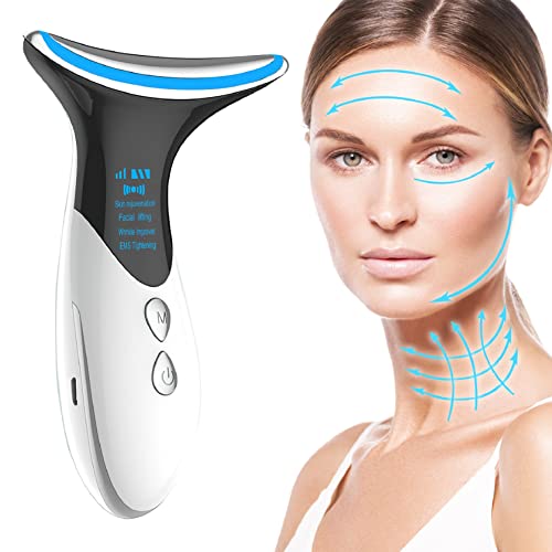 Face Massager - 4 In 1 Face Lift Device Facial Massager Double Chin Eliminator - Anti-Aging Face Neck Massager For Face, Eye, Neck, Reduce Fine Lines Smooth Wrinkles #TOP4