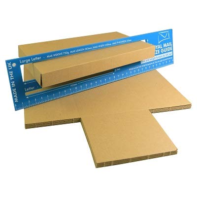 100 x C4 A4 Size Royal Mail Strong Max Large Letter PIP Shipping Maltese Cross Postal Postage Mailing Boxes Internal Dimensions : 337x236x19mm