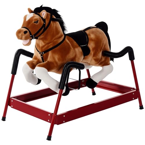 Qaba Durable Plush Toddlers Spring Rocking Horse