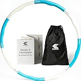 KIANA SPORTS Hula Hoop Reifen Erwachsene [1,2 & 1,5 kg] – mit Tasche & Übungsplan – Fitnessreifen zum Abnehmen – Gymnastikreifen mit Wellen – Entwicklung in Deutschland