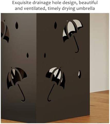 Large Capacity Metal Umbrella Stand Square Design for Indoor Use Modern and Elegant Umbrella Holder for Office and Commercial Spaces