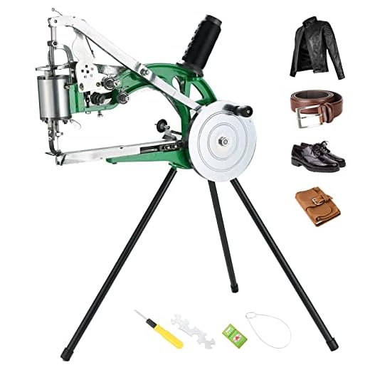 MAOPINER Shoe Sewing Machine, Hand Cobbler Shoe Repair Machine Heavy Duty Shoe Repair Equipment with Needles for Canvas Cotton Linen Sewing Craft Tools