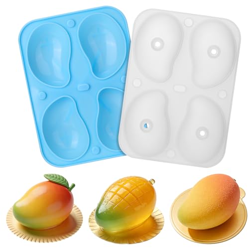 Juome Mango Shape Cake Mold - Fruit Pudding Mango Silicone Molds for Baking