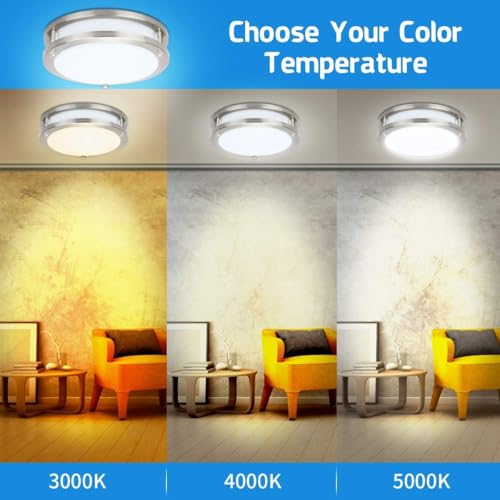 Drosbey 50W Dimmable LED Ceiling Light Fixture, Kitchen Light Fixtures, Flush Mount Ceiling Lights for Bedroom, Bathroom, 3000K/4000K/5000K Selectable, Super Bright 5000LM, UL Listed by Drosbey - Image 3