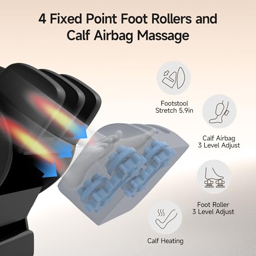 Real Relax 2025 Full Body Massage Chair of Dual-core S Track,Shiatsu Massage Recliner of Zero...