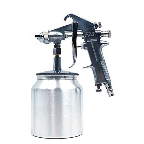 ANCLLO F-75G HVLP pistola pulverizadora, máquina rociadora de pintura gravedad, con capacidad de 400 cc, boquilla de 1,5 mm, 600 ml