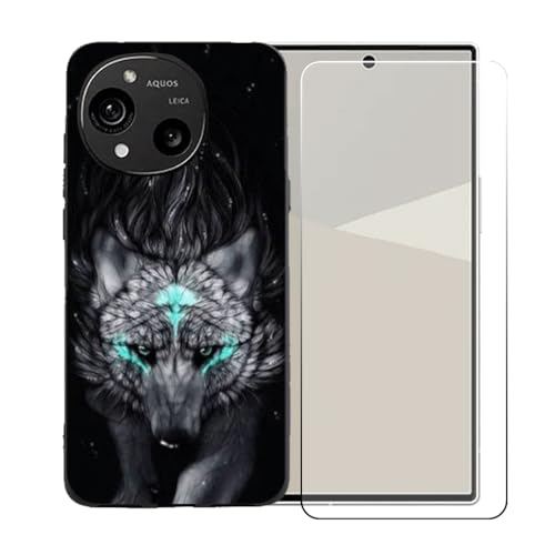 CongJiaLingXi�P�[�X�K�p�� Sharp Aquos wish6 (6.6") + �������ꂽ�K���X�X�N���[���v���e�N�^�[�A�_��ȃV���R�[���V�F���o���p�[TPU�ی�J�o�[�̂���,BST13