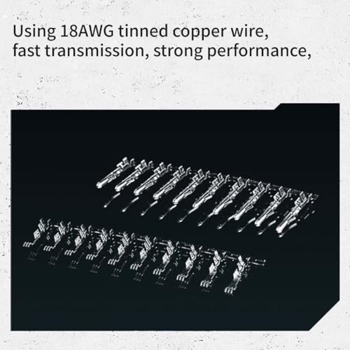 Juego de extensión de cable con funda para fuente de alimentación de PC, 35 cm, 24 pines, PCIE de 8 pines, CPU de 4 + 4 pines con juego de peines de cable, color negro - imagen 8