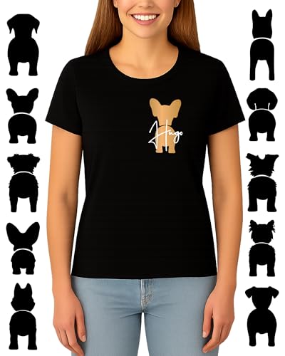 T-Shirt mit Hundemotiv Hundepfote für Hundebesitzer Frauen Männer, Damen Herren Tshirt personalisiert Motiv Hunde und Pfote Spruch Baumwolle, Geschenk für Hundeliebhaber Hundemama Hundefreunde