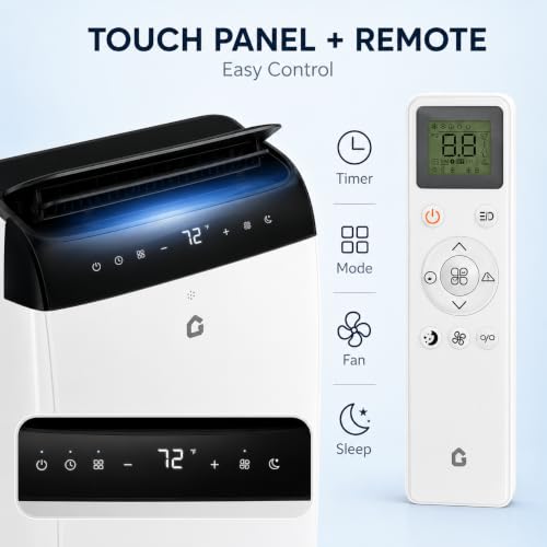 Image of 14,000 BTU Portable Air Conditioners, Cools Large Room Up to 700 Sq.Ft, 4-in-1 AC Unit with Dehumidifier & Fan, Remote Control, Quiet Sleep Mode, Energy Efficient for Home Office Garage