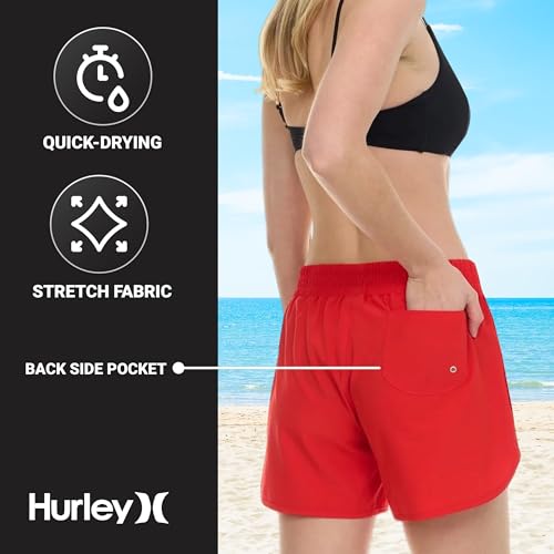 Pantalones cortos de natación Hurley de 5 pulgadas con bolsillos elásticos cómodos 5