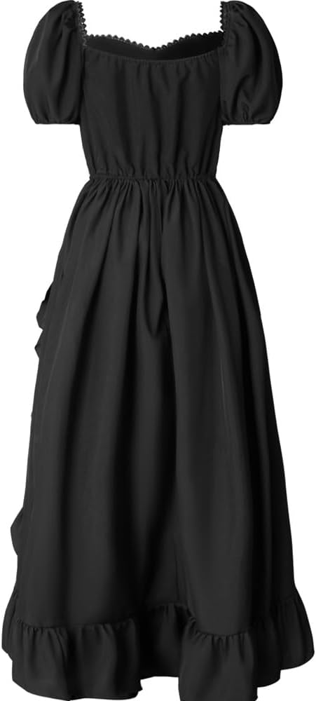 Abaowedding Women Renaissance Dress Cottagecore High Low Costume Dress - Image 3