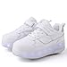 Imagen de Zapatillas con Ruedas niña y niños Zapatillas con Luces Zapatillas Patines con USB Automática Calzado de Skateboarding Zapatillas Patines Regalos creativos de Vacaciones para niños