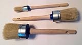 #PR3-20 mm/30 mm/50 mm-craie &pour épilation à la cire mélange de poils naturels style SHABBY CHIC Lot de 3 meubles de pinceaux peinture et pinceaux pour épilation à la cire