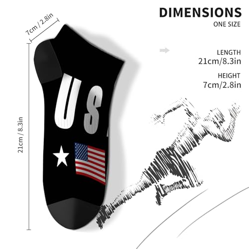 USA Patriotic American Flag July 4th Low Cut Socks 4th Of July Short Sock Boy Athletic Crew Sock Humor Sock4