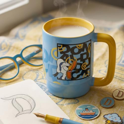Image of Clay Craft - Official Donald Duck Print, Fine Ceramic Coffee Mug, 500 Ml | Cartoon Character Gift Mug for Kids & Adults | Microwave & Dishwasher Safe | Disney Licensed