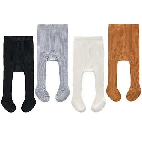 Image of CECORC Baby Girls Tights Toddler Cable Knit Leggings Thick Cotton Infant Stockings Pantyhose 1-10T