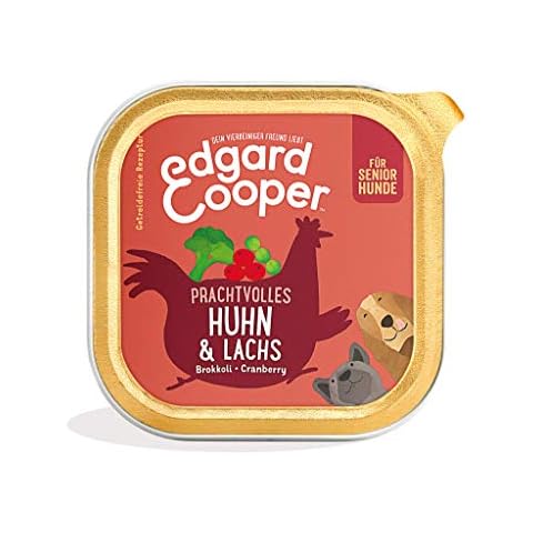 Edgard & Cooper Dose Patée Hund Senior Getreidefrei Natürliche Nahrung 11x150g Frisches Huhn und Lachs Cover