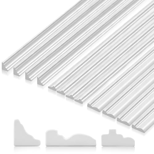 Moulures de maison de poupée 1:12 NUOBESTY | Lot de 12 coins de finition en bois mini
