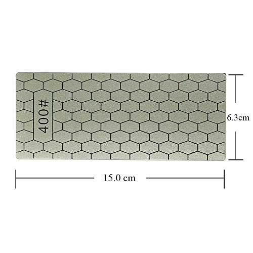 CENPEK Diamant-Schleifstein, Diamantplatte, Schleifstein, professioneller Tischstein für die Küche, zum Schärfen von stumpfen oder müden Kanten, 15 x 6 cm, 2 Stück