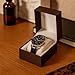 Prestige & fancy Premium Brown Watch Gift Box with Pillow – Single Watch case Storage Box PU Wristwatch Display Case Organizer for men and women