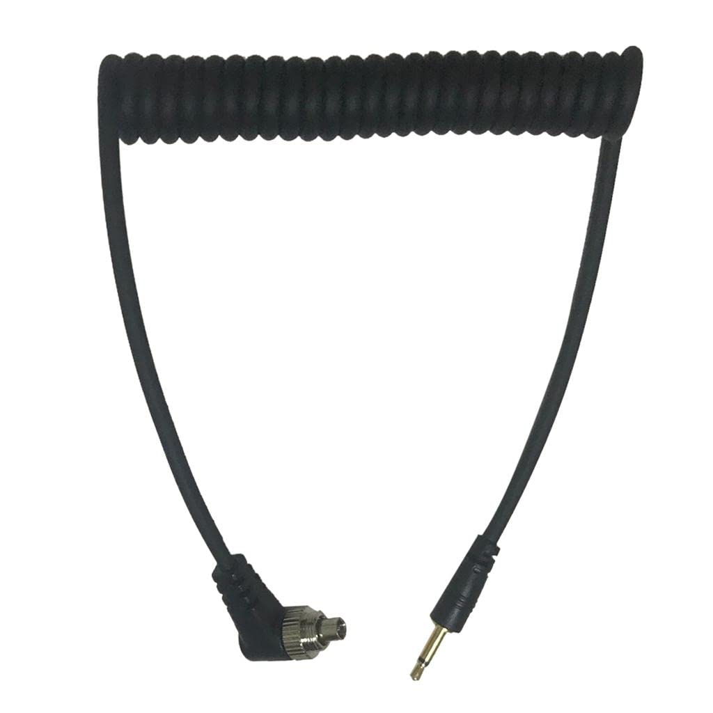 2.5mm to Male Flash PC Sync Cable Cord with Screw Lock for Canon SLR Camera-image-4