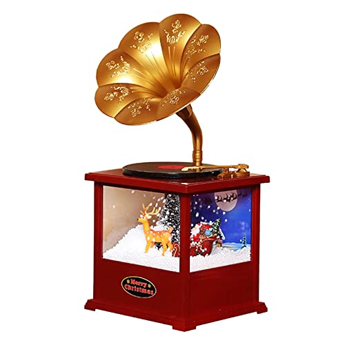 Gramophone Antique et boîte à musique en plastique : objet décoratif élégant pour salon