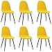 vidaXL Sedie da Pranzo 6 pz Giallo Senape in Velluto