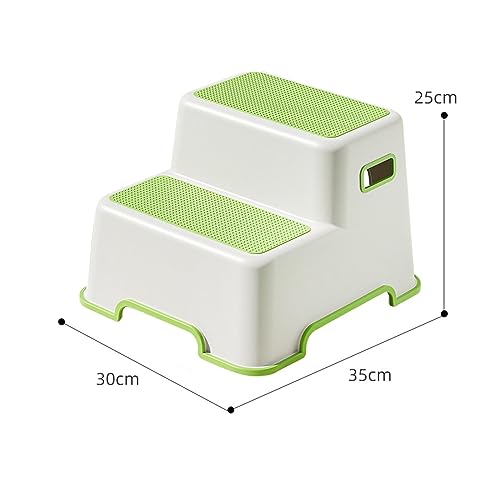Tabouret à deux marches pour tout-petit vert Gralara