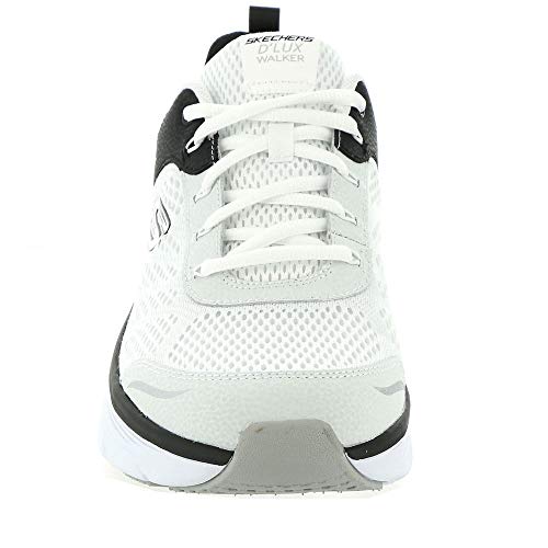 Image of Skechers Men D'Lux Walker Walking Shoes Black /White,10 UK