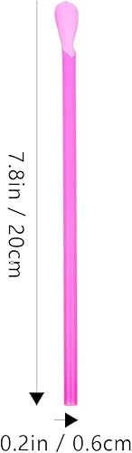 Miniatura 2 de 150 popotes desechables de cuchara, pajitas de cuchara de cono de nieve, pajitas de plástico para taza de granizado para hielo afeitado (color