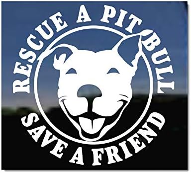 Pit Bull Terrier Dog Rescue NickerStickers® Car Truck Window Decal Sticker