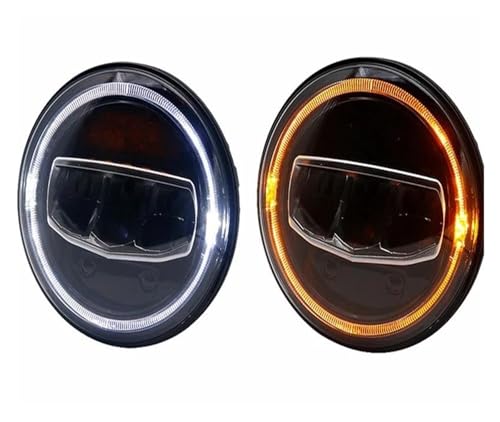 Phare Led DRL Halo 7 pouces étanche avec clignotant ambre intégré