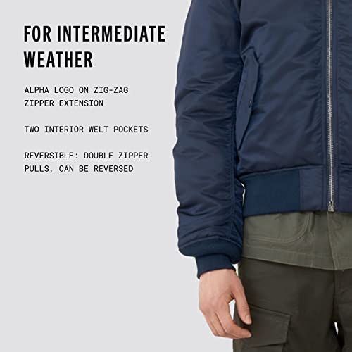 Image of Alpha Industries MA-1 Slim Fit Bomber Flight Jacket - Fighter Pilot Flight Jacket