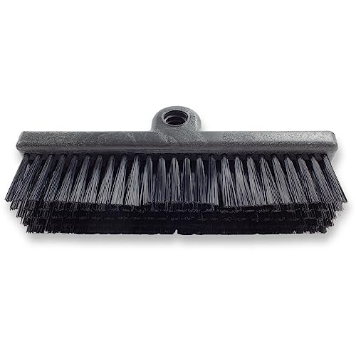 Image of SPARTA 40423EC03 Plastic Floor Scrub Brush, Wall Brush, Equipment Brush With Nonabsorbent Bristles For Industrial Kitchens, Hospitals, Commercial Cleaning, 10 Inches, Black, (Pack of 2)