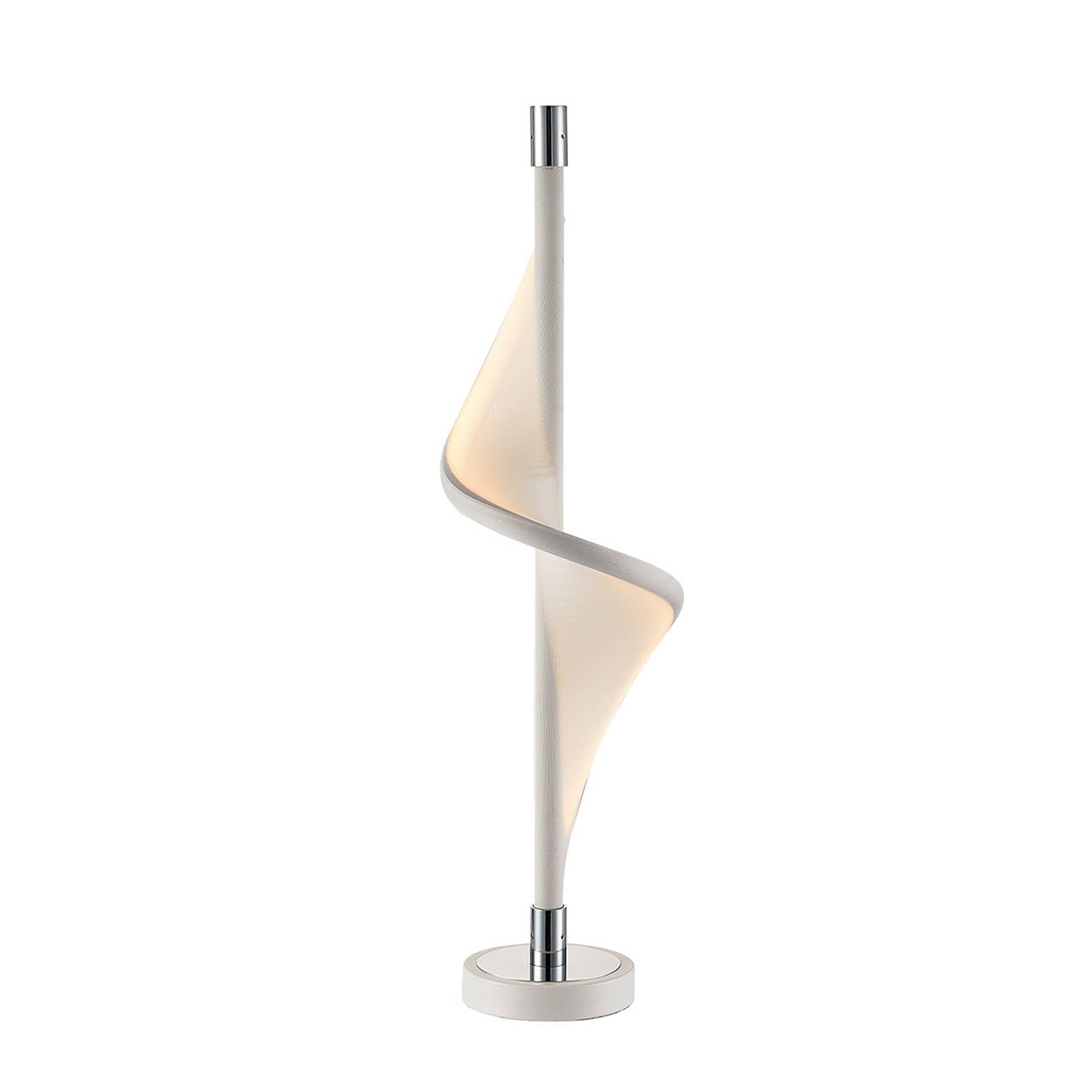 Lucande LED Tischlampe Edano dimmbar (Modern) in Weiß aus Textil (1 flammig,) - Tischleuchte Schreibtischlampe Nachttischlampe Wohnzimmerleuchte