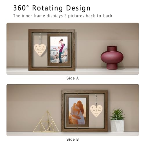 Rotating-Floating-Mr-and-Mrs-EST-2024-Picture-Frame-Wedding-Gifts-for-Couples-2024-Engagement-Gifts-Bridal-Shower-Gifts-for-Bride-to-Be-Display-Two-4×6 Rotating Floating Mr and Mrs EST 2024 Picture Frame Wedding Gifts for Couples 2024 Engagement Gifts Bridal Shower Gifts for Bride to Be Display Two 4×6