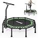 BCAN Achteckiges Indoor-Fitness-Trampolin, 130cm, Trampolin für Erwachsene bis 205 kg, mit verstellbarem T-Griff und großer Sprungfläche, stoßdämpfend und geräuscharm