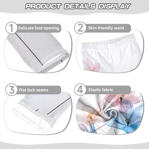 Bolaz Toddler Girls Leggings Printed Yoga Pants Leggings Lovely Pale Pink Blue for Kids3