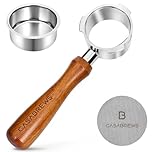 CASABREWS 51mm Bottomless Portafilter with 3 Ears, Professional Espresso Handle with Filter Basket & Puck Screen, Naked Portafilter Compatible with CM5418 & 3700 Essential Coffee Machines