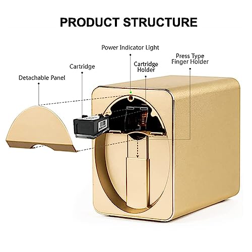 Image of Professional Mini 3D Nail Printer - Portable Mobile Nail Art Machine for Kids, Nail Studios, Manicurists & Nail Enthusiasts - Perfect for Creative Nail Designs, White