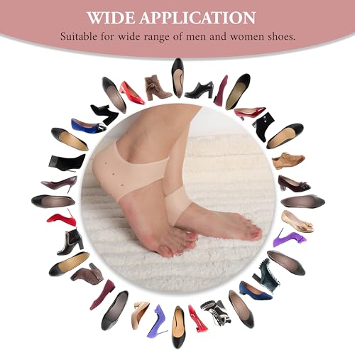 Image of Wonder Care Pair Of 1 Silicone Heels Protectors For Moisturizing Heels (Large), Cracked Heel Protection, Relief Blister, Heel Spurs, And Plantar Fascitis Wrap| Heel Gel Socks| Stretchable | Anti Slip