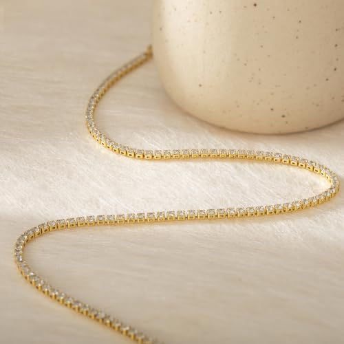Image of Tewiky Layered Necklaces for Women 14k Gold Plated Chain Necklace Set