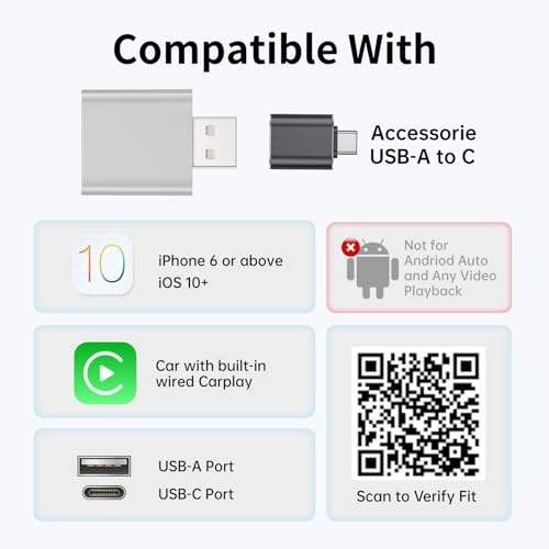 CNDPSTE Wireless CarPlay Adapter for iPhone 2026 Updated USB A/USB C by CNDPSTE - Image 8