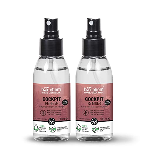 Bio-Chem Entretien Cockpit 2X 100 ML Cockpitspray I Nettoyant pour intérieur de Voiture avec Soin Doux pour Le Cuir et Le Plastique I Assure Un éclatant avec Protection sur Les Tableaux de Bord