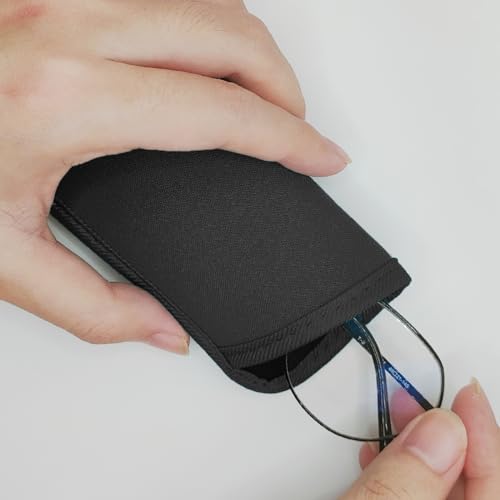 Image of 6 Pack Slip in Eyeglasses Cases Protective Case for Glasses Sunglasses Case Pouch Small Soft Glasses Sleeve Holder