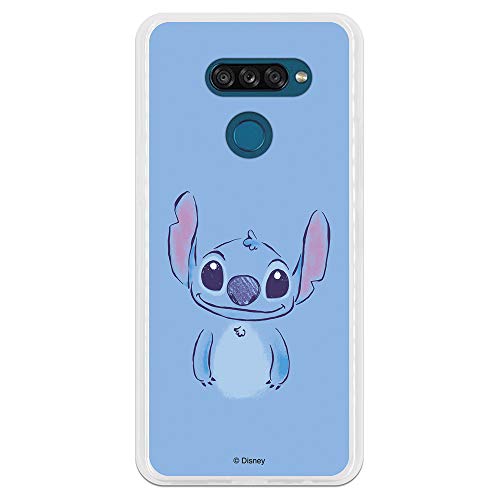 Funda para LG K50S Oficial de Lilo & Stitch Stitch Azul para Proteger tu móvil. Carcasa para LG de Silicona Flexible con Licencia Oficial de...