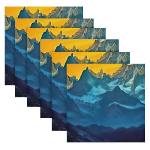 Servilletas de Tela Sunset Mountain, Set de 6, 50.5x50.5 cm miniatura 6
