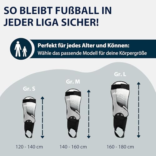 HUDORA Schienbeinschützer mit Knöchelschutz - Bequeme Schienbeinschoner mit Schaumstoff - Fußball Schienbeinschoner mit Knöchelprotektoren… – Ansicht 3